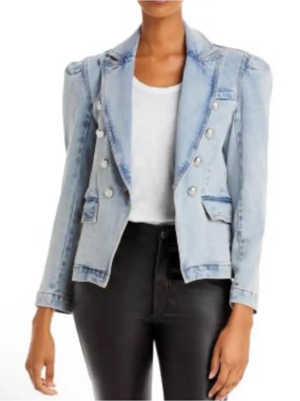 Generation Love Light Blue Denim Blazer Size Small
